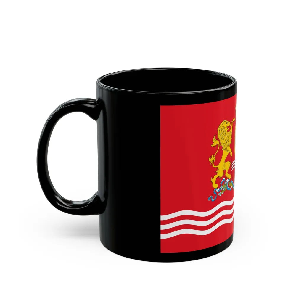 Flag of Ivanovo Oblast Russia - Black Coffee Mug-Go Mug Yourself