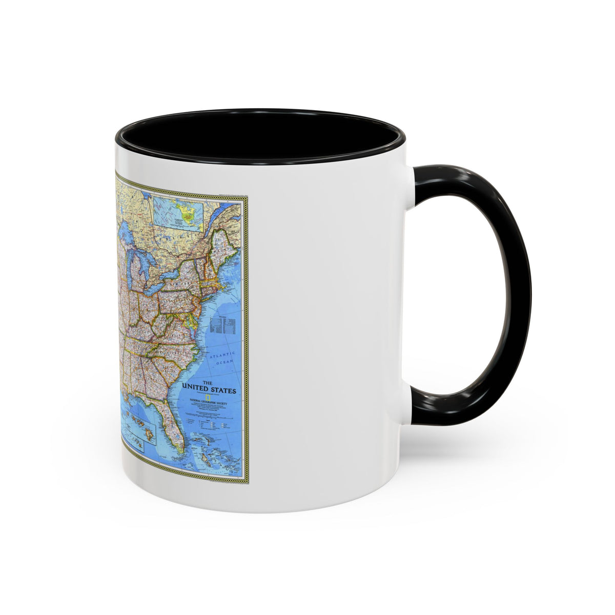 USA - The United States (1993) (Map) Accent Coffee Mug