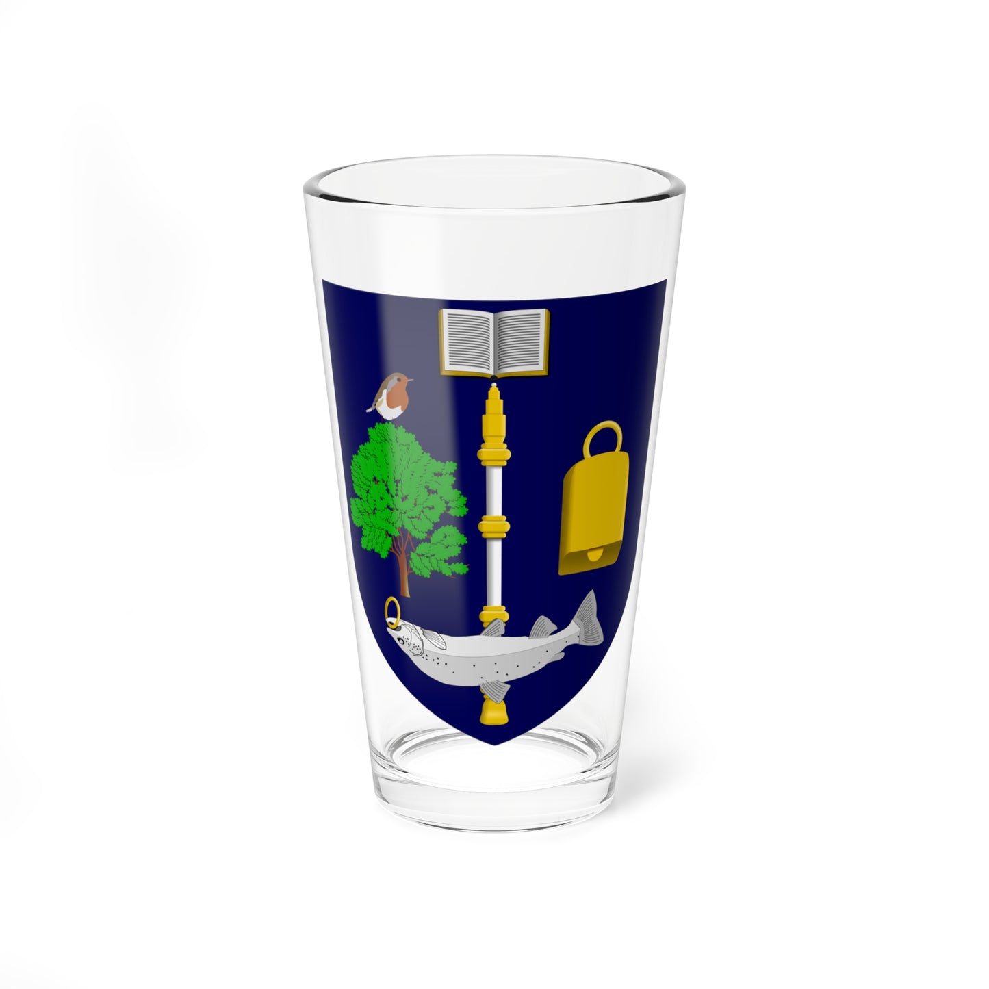University of Glasgow shield (Scotland) (Coat of Arms) Pint Glass 16oz