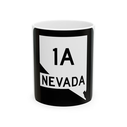 Nevada 1A (Nevada) (Road Sign) White Coffee Mug
