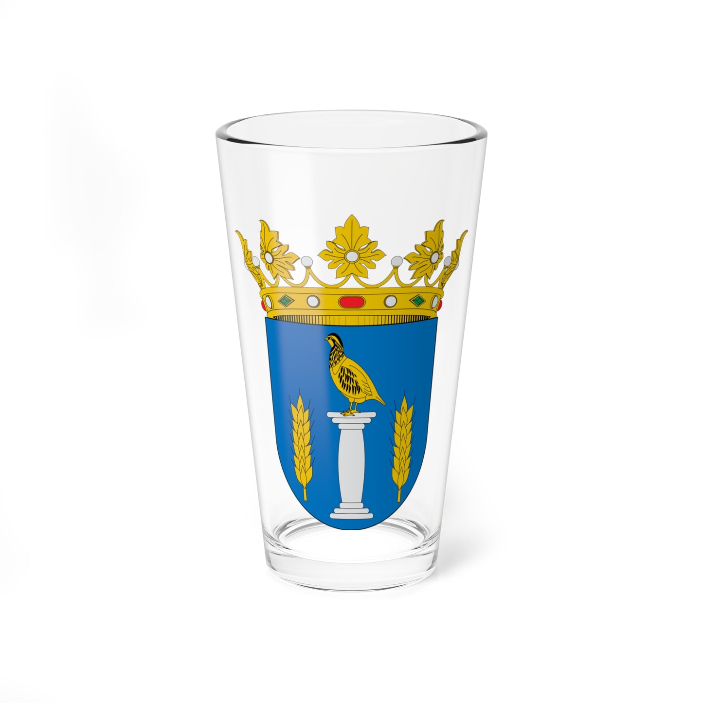 Escudo de La Puebla de Albortón (Spain) (Coat of Arms) Pint Glass 16oz