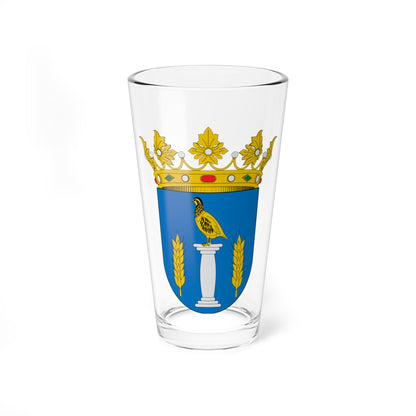 Escudo de La Puebla de Albortón (Spain) (Coat of Arms) Pint Glass 16oz