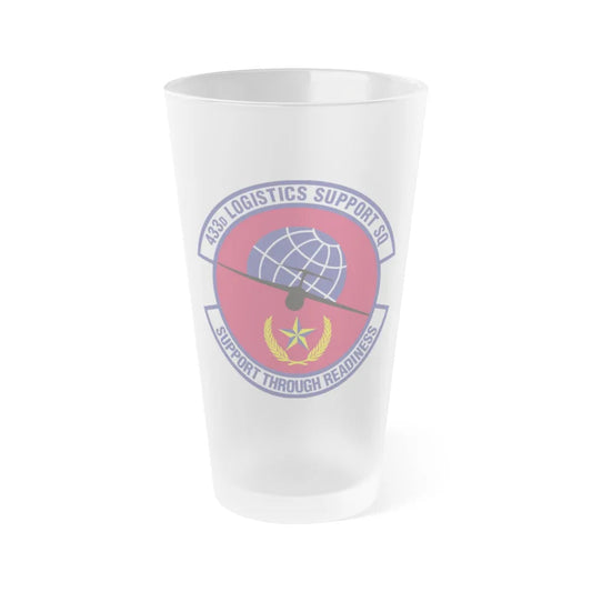 433d Logistics Support Squadron (U.S. Air Force) Frosted Pint Glass 16oz-16oz-Frosted-Go Mug Yourself