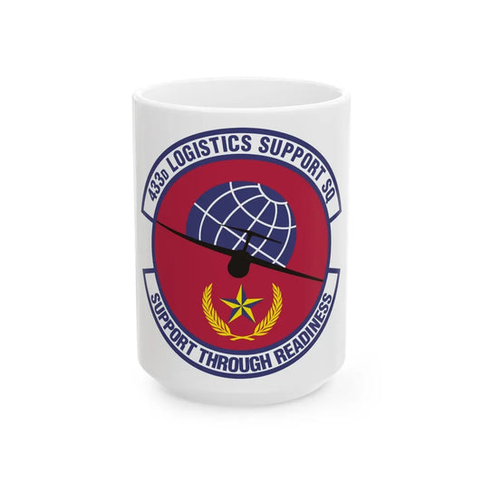 433d Logistics Support Squadron (U.S. Air Force) White Coffee Mug-15oz-Go Mug Yourself