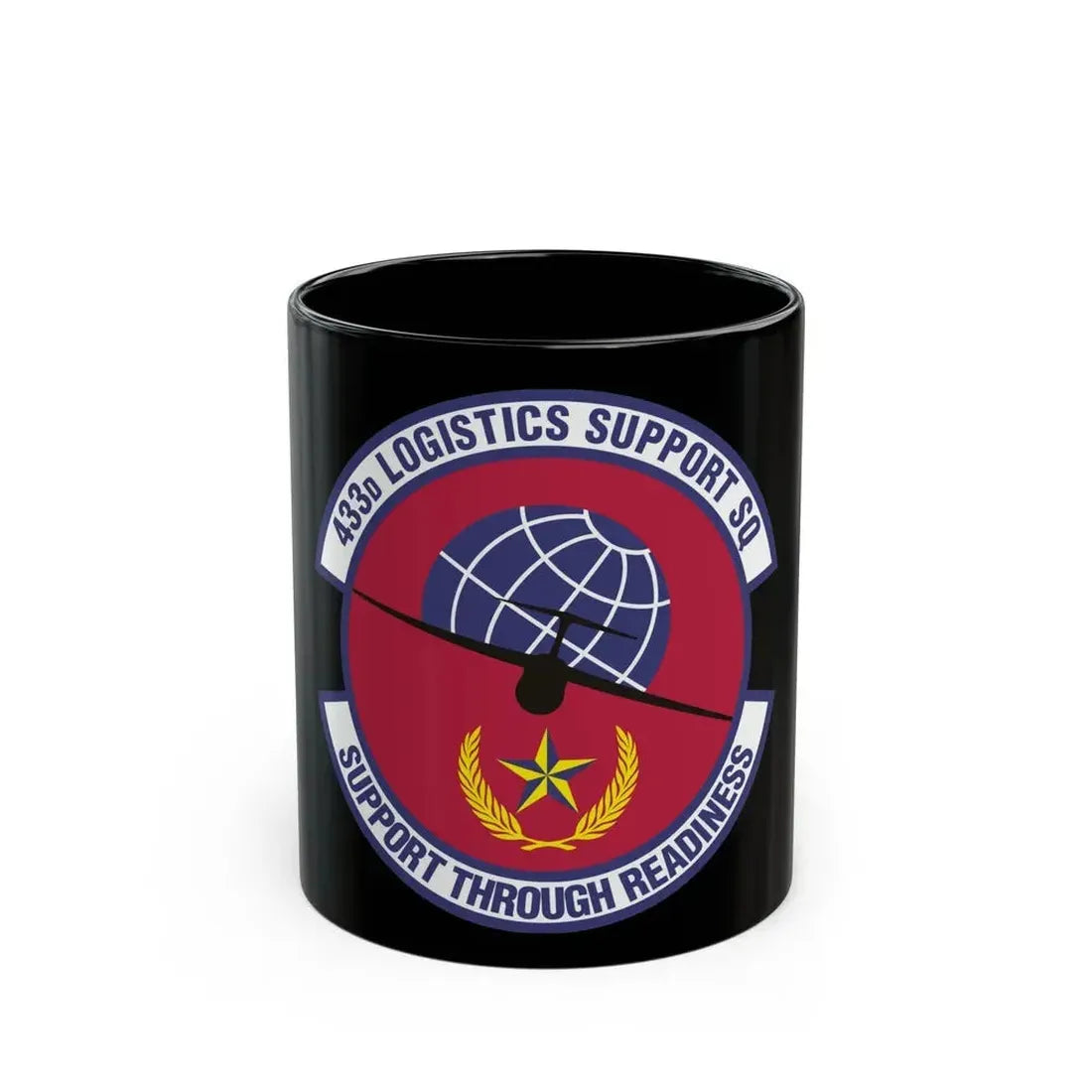 433d Logistics Support Squadron (U.S. Air Force) Black Coffee Mug 11oz - Go Mug Yourself