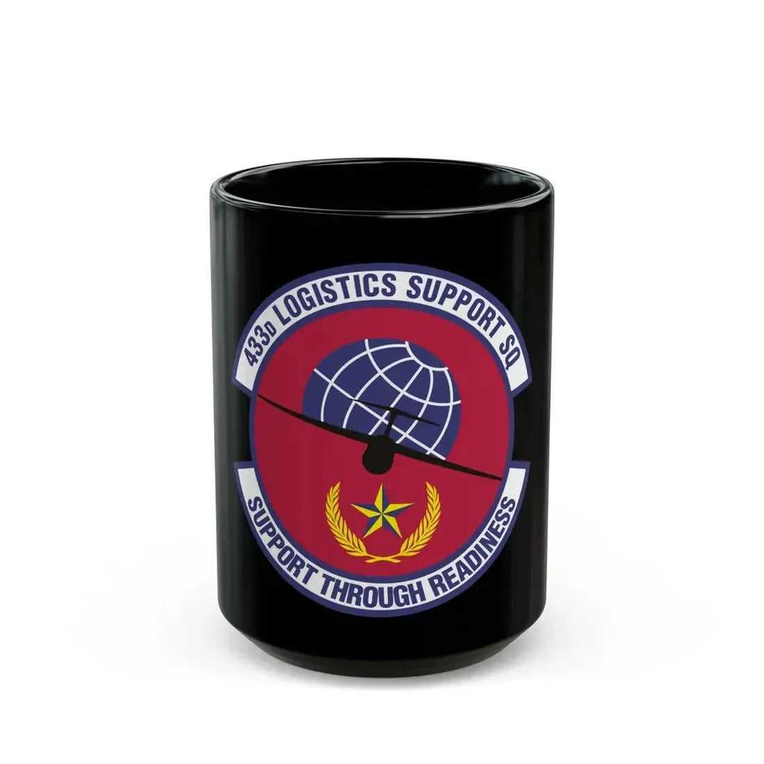 433d Logistics Support Squadron (U.S. Air Force) Black Coffee Mug 15oz - Go Mug Yourself