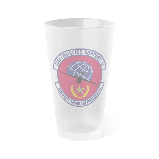 433d Logistics Support Squadron (U.S. Air Force) Frosted Pint Glass 16oz 16oz Frosted - Go Mug Yourself