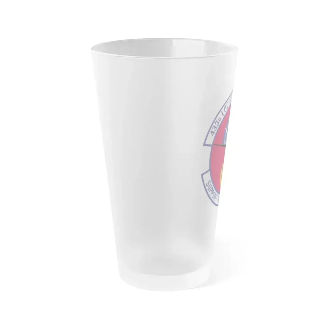 433d Logistics Support Squadron (U.S. Air Force) Frosted Pint Glass 16oz - Go Mug Yourself
