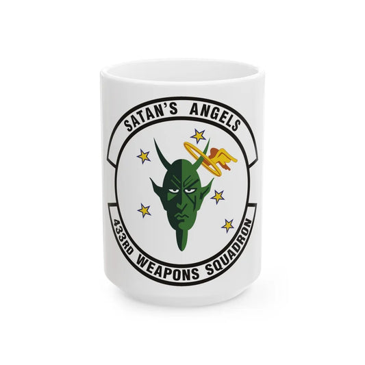 433d Weapons Squadron (U.S. Air Force) White Coffee Mug-15oz-Go Mug Yourself