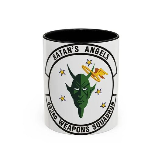 433d Weapons Squadron (U.S. Air Force) Accent Coffee Mug 11oz Black - Go Mug Yourself