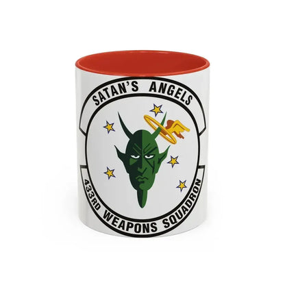433d Weapons Squadron (U.S. Air Force) Accent Coffee Mug 11oz Red - Go Mug Yourself
