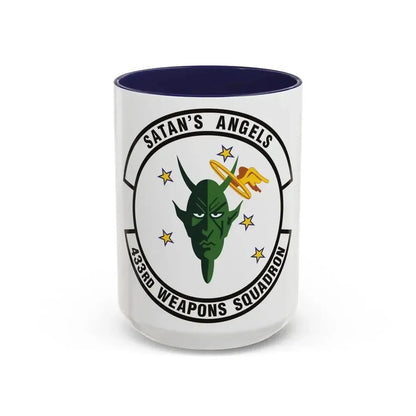 433d Weapons Squadron (U.S. Air Force) Accent Coffee Mug 15oz Navy - Go Mug Yourself