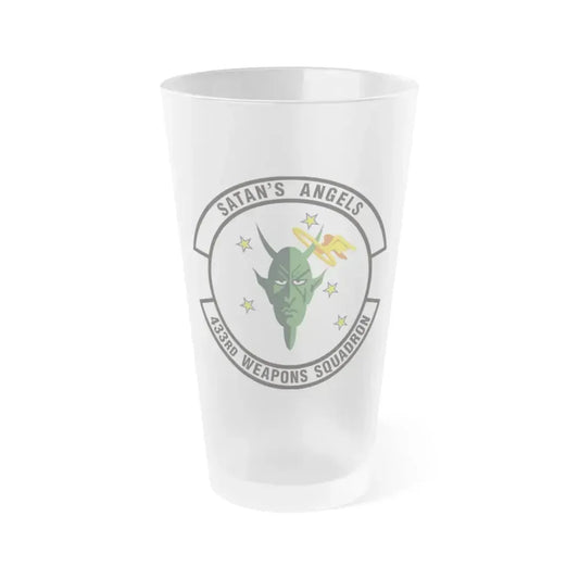 433d Weapons Squadron (U.S. Air Force) Frosted Pint Glass 16oz 16oz Frosted - Go Mug Yourself