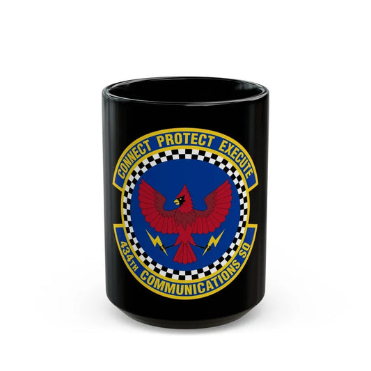 434 Communications Squadron AFRC (U.S. Air Force) Black Coffee Mug-15oz-Go Mug Yourself