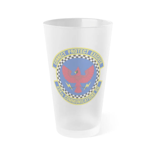 434 Communications Squadron AFRC (U.S. Air Force) Frosted Pint Glass 16oz-16oz-Frosted-Go Mug Yourself