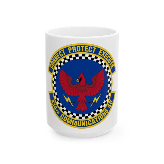 434 Communications Squadron AFRC (U.S. Air Force) White Coffee Mug-15oz-Go Mug Yourself