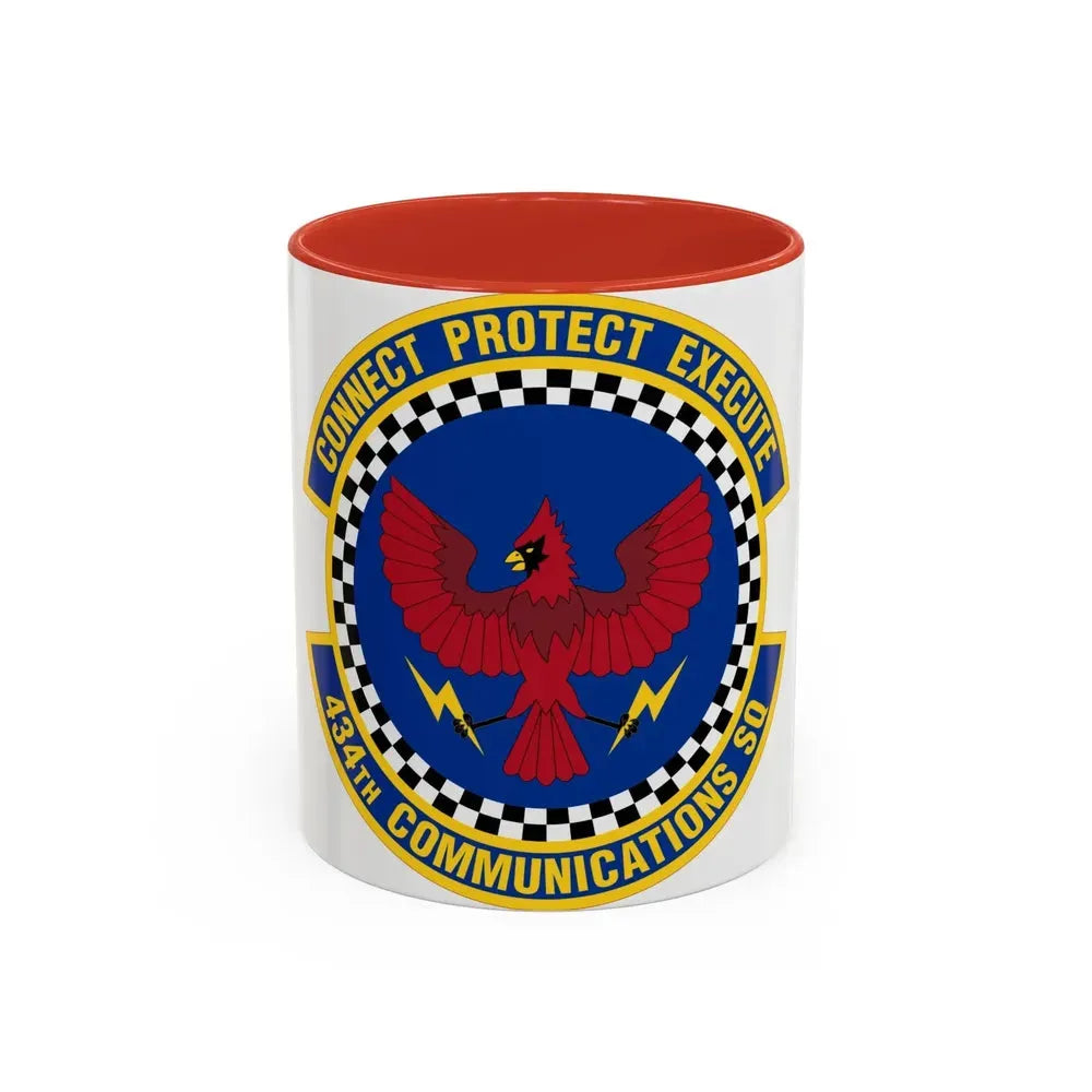 434 Communications Squadron AFRC (U.S. Air Force) Accent Coffee Mug 11oz Red - Go Mug Yourself