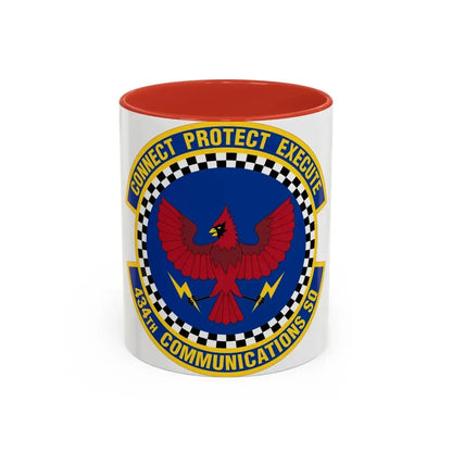 434 Communications Squadron AFRC (U.S. Air Force) Accent Coffee Mug 11oz Red - Go Mug Yourself