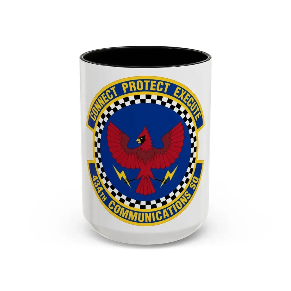 434 Communications Squadron AFRC (U.S. Air Force) Accent Coffee Mug 15oz Black - Go Mug Yourself