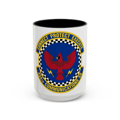 434 Communications Squadron AFRC (U.S. Air Force) Accent Coffee Mug 15oz Black - Go Mug Yourself