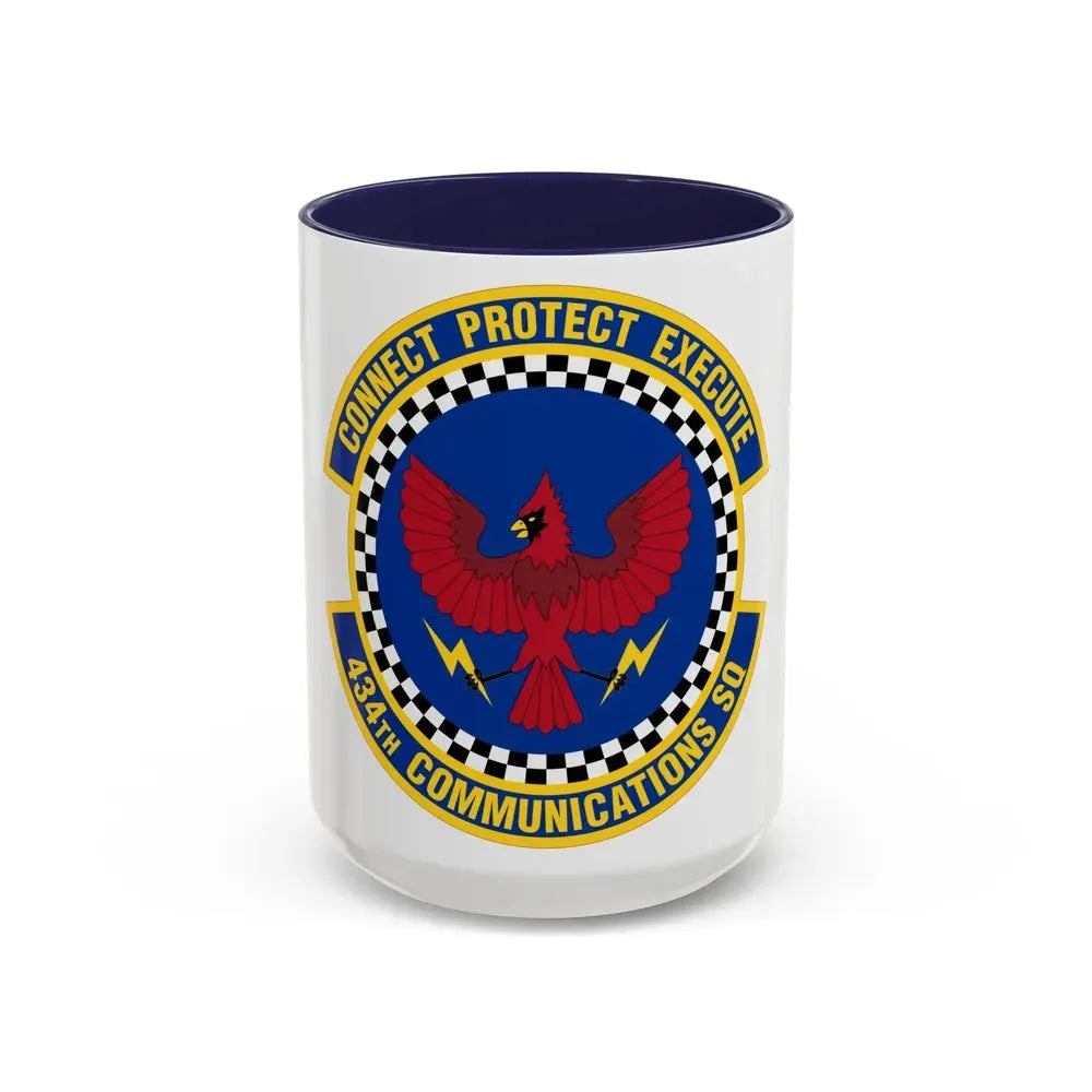 434 Communications Squadron AFRC (U.S. Air Force) Accent Coffee Mug 15oz Navy - Go Mug Yourself