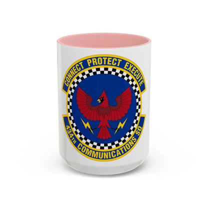 434 Communications Squadron AFRC (U.S. Air Force) Accent Coffee Mug 15oz Pink - Go Mug Yourself