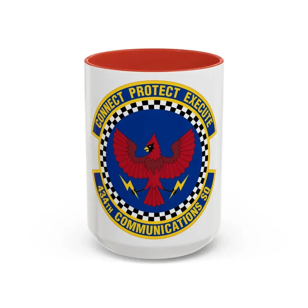 434 Communications Squadron AFRC (U.S. Air Force) Accent Coffee Mug 15oz Red - Go Mug Yourself