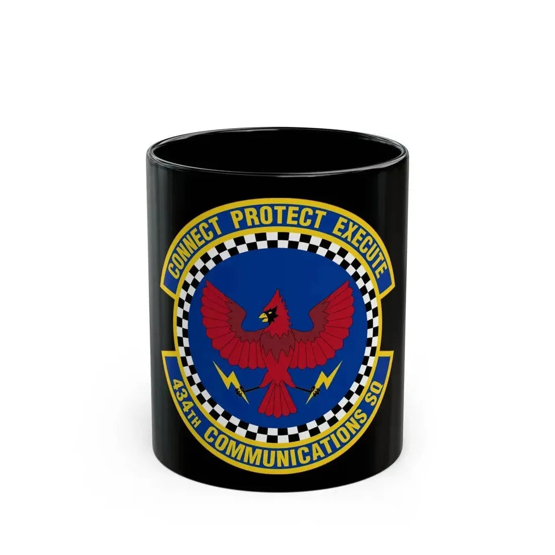 434 Communications Squadron AFRC (U.S. Air Force) Black Coffee Mug 11oz - Go Mug Yourself