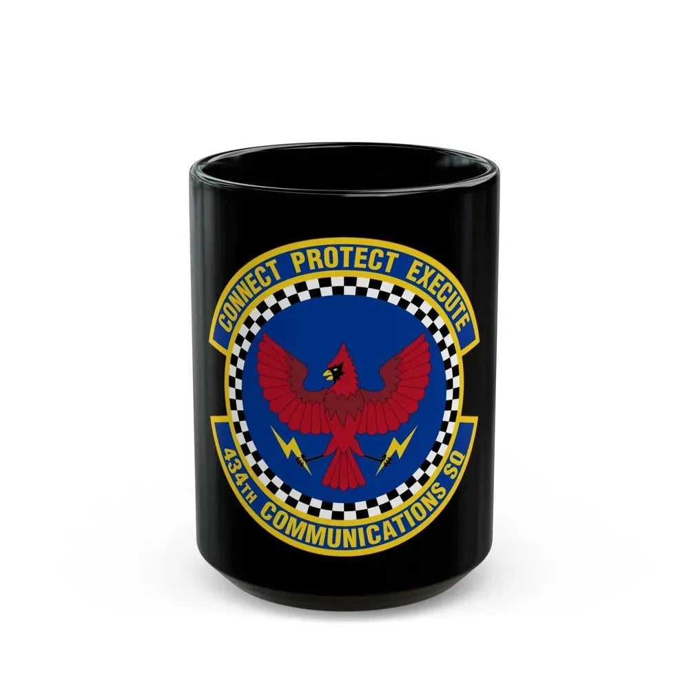 434 Communications Squadron AFRC (U.S. Air Force) Black Coffee Mug 15oz - Go Mug Yourself
