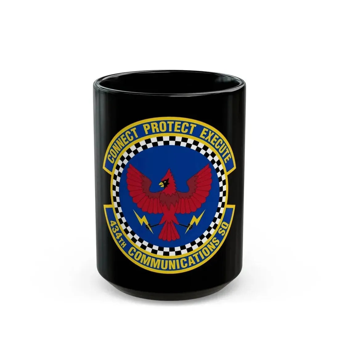 434 Communications Squadron AFRC (U.S. Air Force) Black Coffee Mug 15oz - Go Mug Yourself