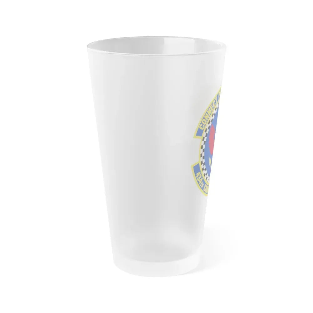 434 Communications Squadron AFRC (U.S. Air Force) Frosted Pint Glass 16oz - Go Mug Yourself
