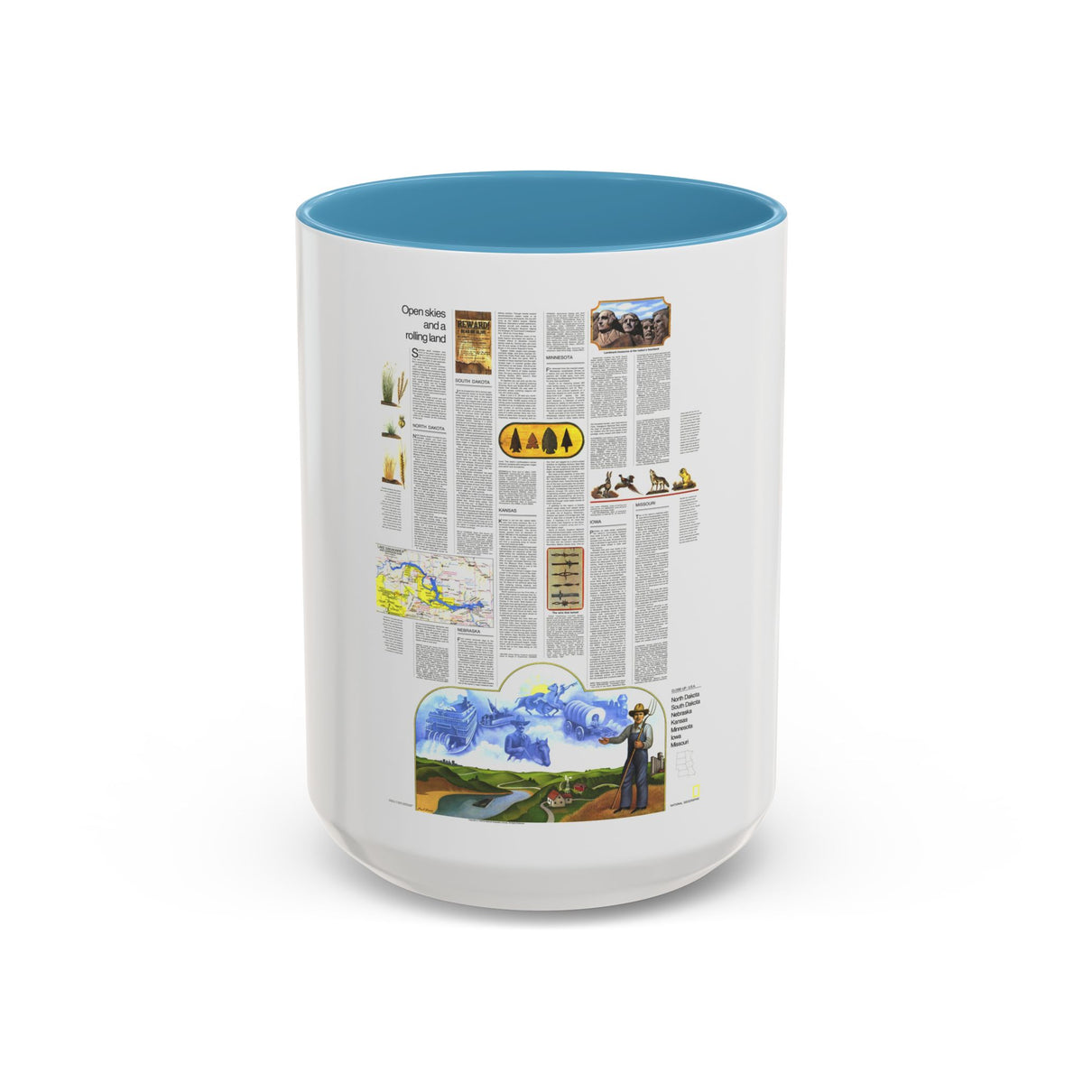 USA - North Central States 2 (1974) (Map) Accent Coffee Mug