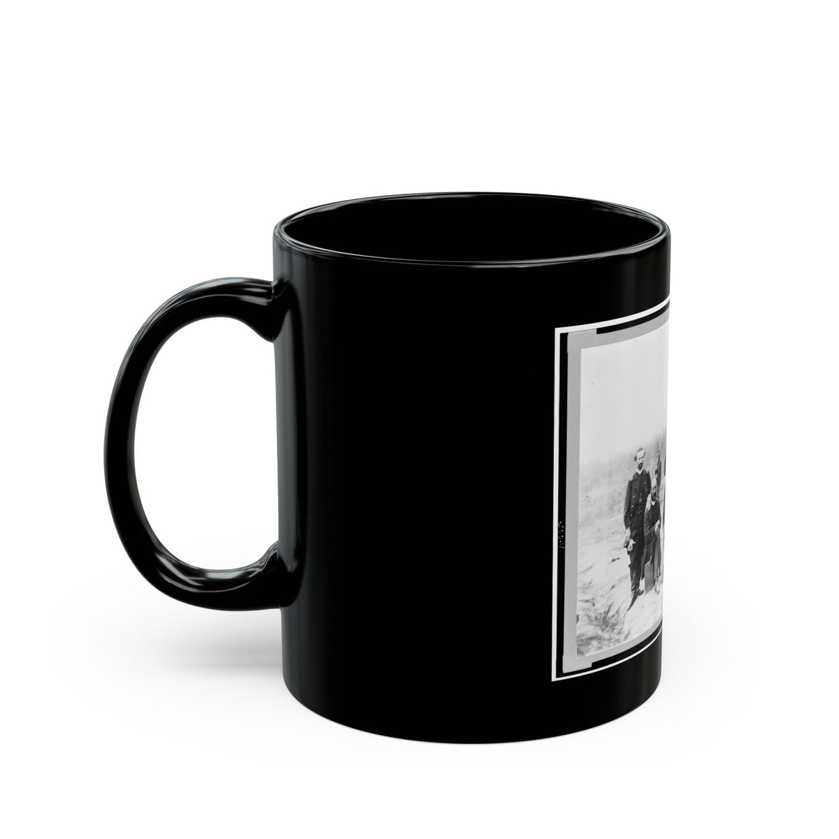 Field And Staff Of 39th U.S. Colored Infantry, In Front Of Petersburg, Va. (U.S. Civil War) Black Coffee Mug