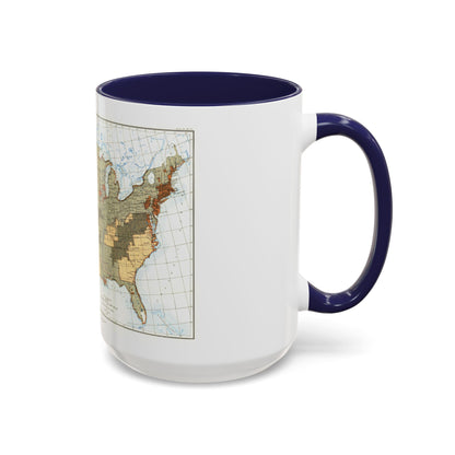 USA - The United States (1892) (Map) Accent Coffee Mug