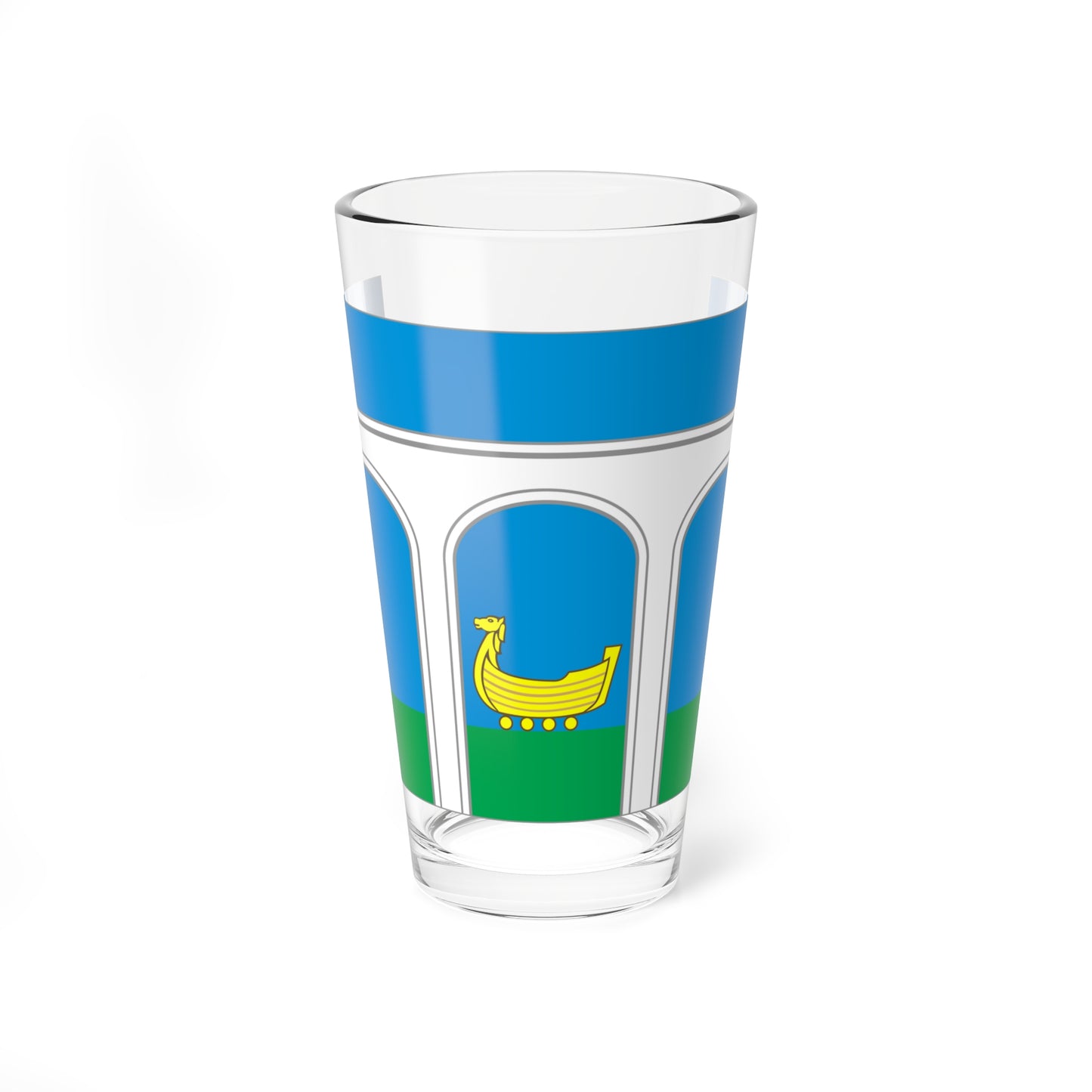 Flag of Mytishchi City Moscow Oblast (Russia) Pint Glass 16oz
