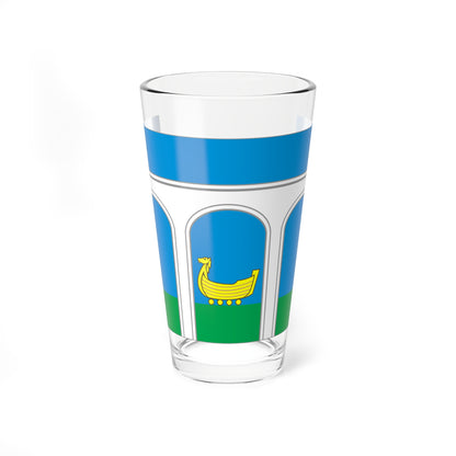 Flag of Mytishchi City Moscow Oblast (Russia) Pint Glass 16oz