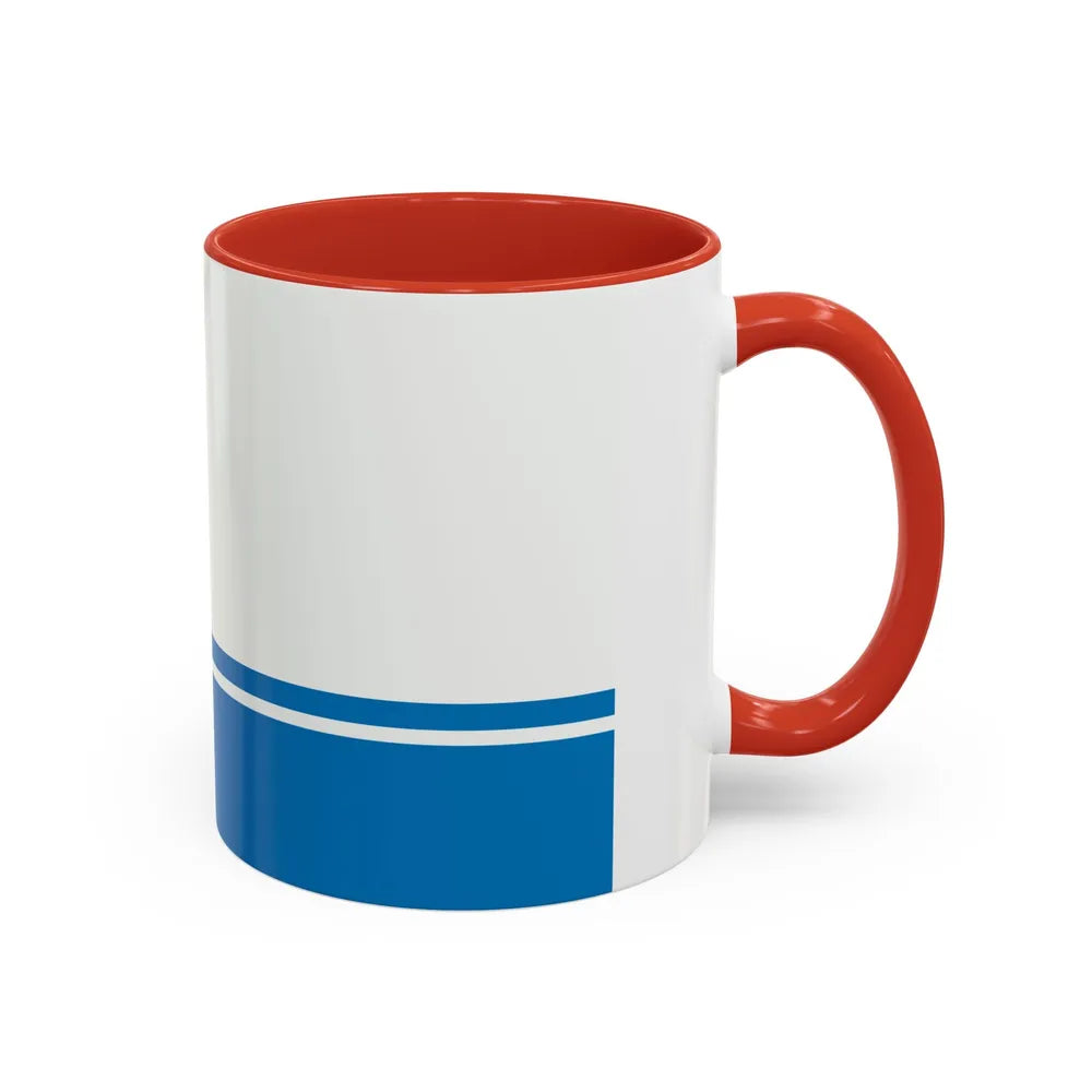 Flag of Gdynia Poland - Accent Coffee Mug-Go Mug Yourself