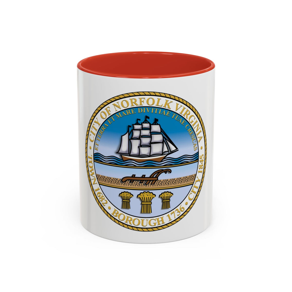 Seal of Norfolk Virginia - Accent Coffee Mug