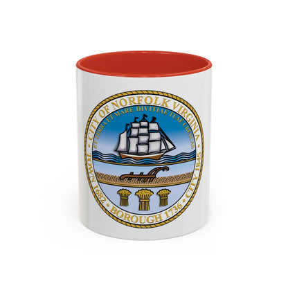 Seal of Norfolk Virginia - Accent Coffee Mug