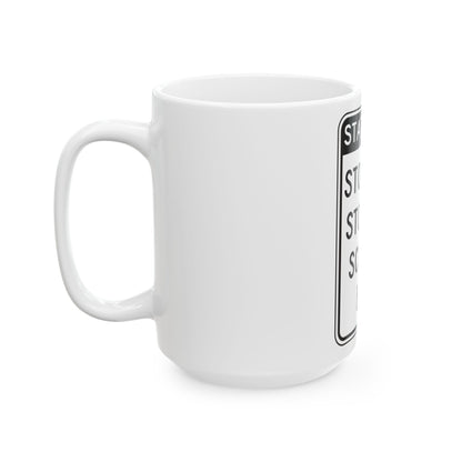 NYSDOT NYR9-20 (New York) (Road Sign) White Coffee Mug