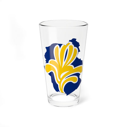 Flag map of Brussels (Belgium) Pint Glass 16oz