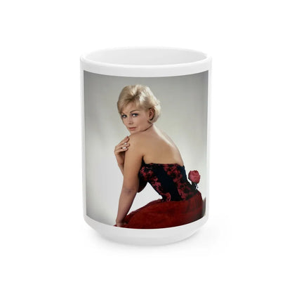 Kim Novak #331 (Vintage Female Icon) White Coffee Mug-15oz-Go Mug Yourself