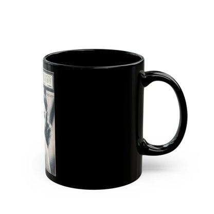 Hazel Court #72 - B&W Magazine Cover (Vintage Female Icon) Black Coffee Mug-Go Mug Yourself