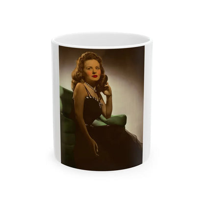 Jeanne Crain #124 (Vintage Female Icon) White Coffee Mug-11oz-Go Mug Yourself