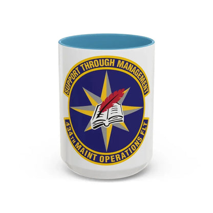 434th Maintenance Operations Flight (U.S. Air Force) Accent Coffee Mug 15oz Light Blue - Go Mug Yourself
