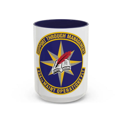 434th Maintenance Operations Flight (U.S. Air Force) Accent Coffee Mug 15oz Navy - Go Mug Yourself
