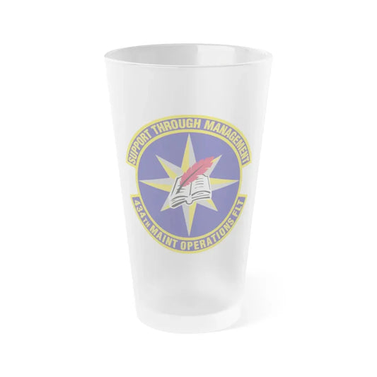 434th Maintenance Operations Flight (U.S. Air Force) Frosted Pint Glass 16oz 16oz Frosted - Go Mug Yourself