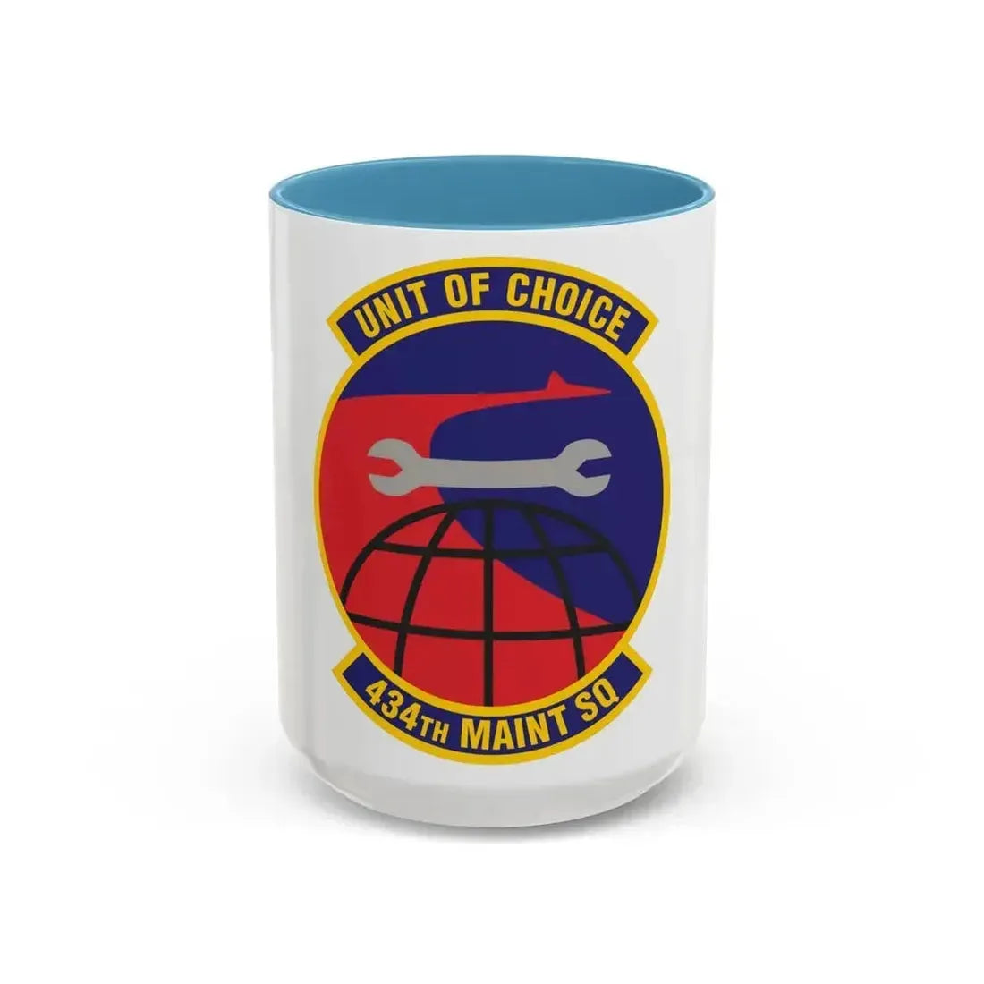434th Maintenance Squadron (U.S. Air Force) Accent Coffee Mug 15oz Light Blue - Go Mug Yourself