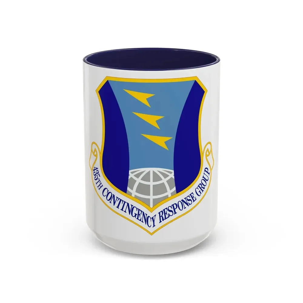 435 Contingency Response Group USAFE (U.S. Air Force) Accent Coffee Mug 15oz Navy - Go Mug Yourself