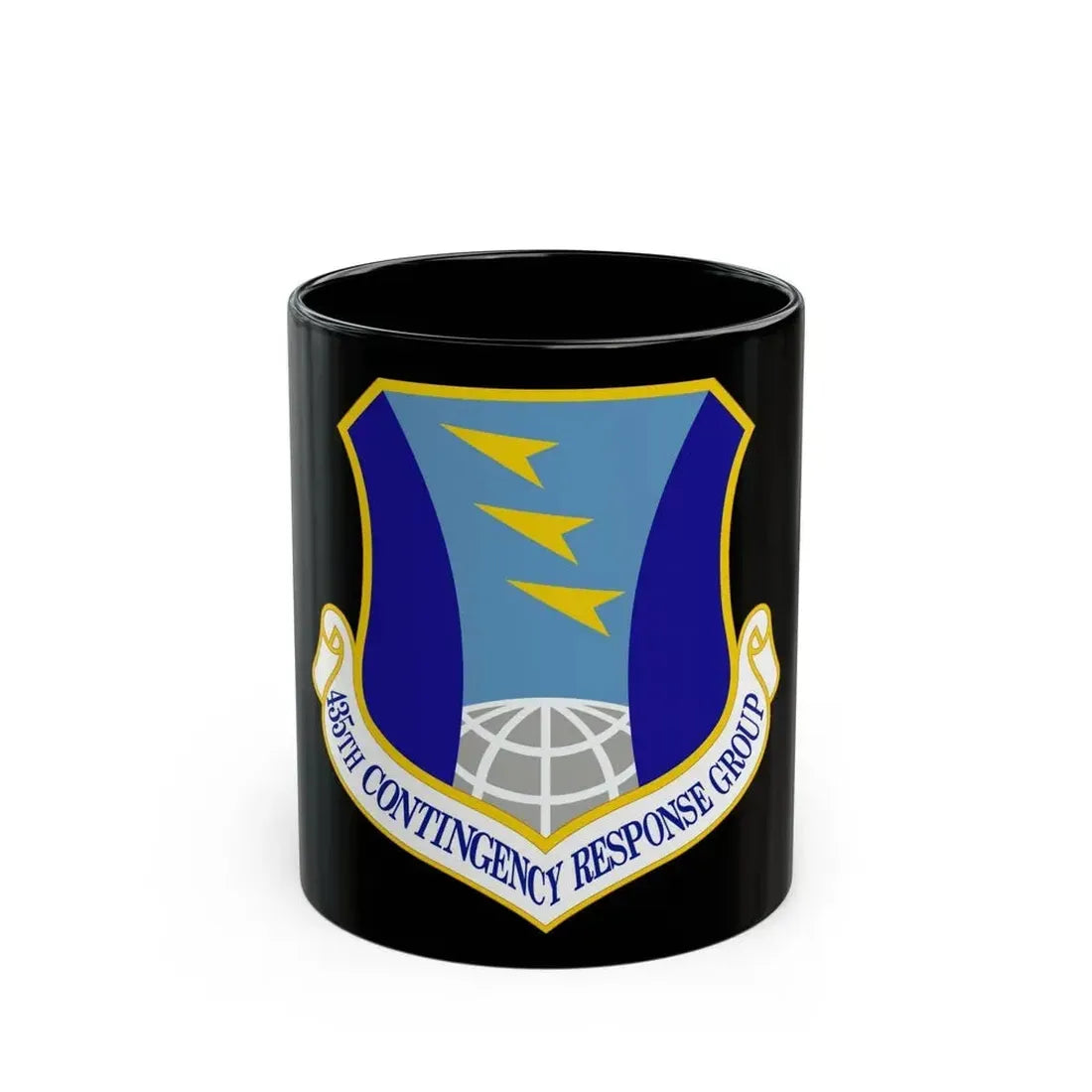 435 Contingency Response Group USAFE (U.S. Air Force) Black Coffee Mug 11oz - Go Mug Yourself